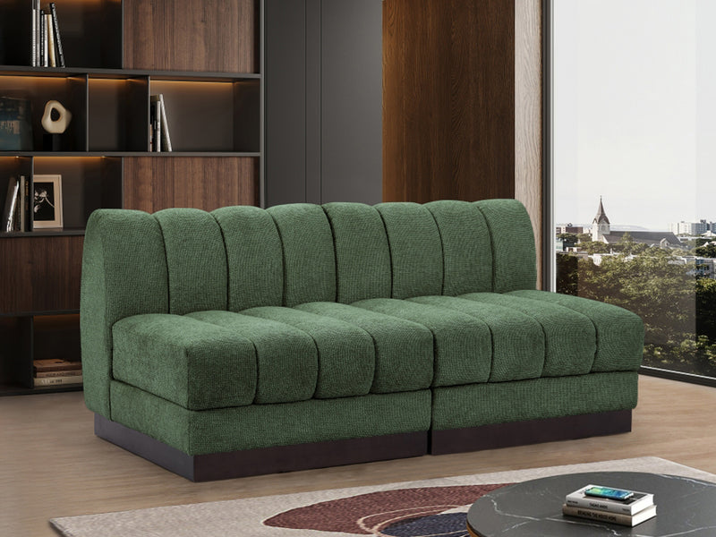 Quinn 64" Wide Chenille Fabric Modular Loveseat