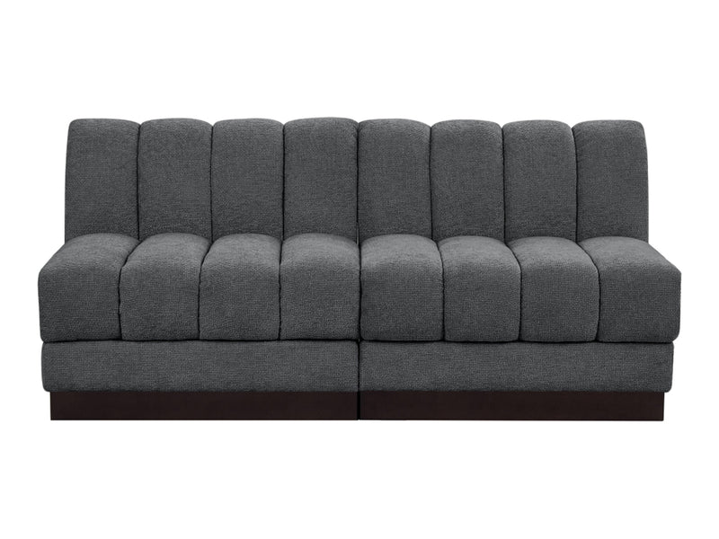 Quinn 64" Wide Chenille Fabric Modular Loveseat