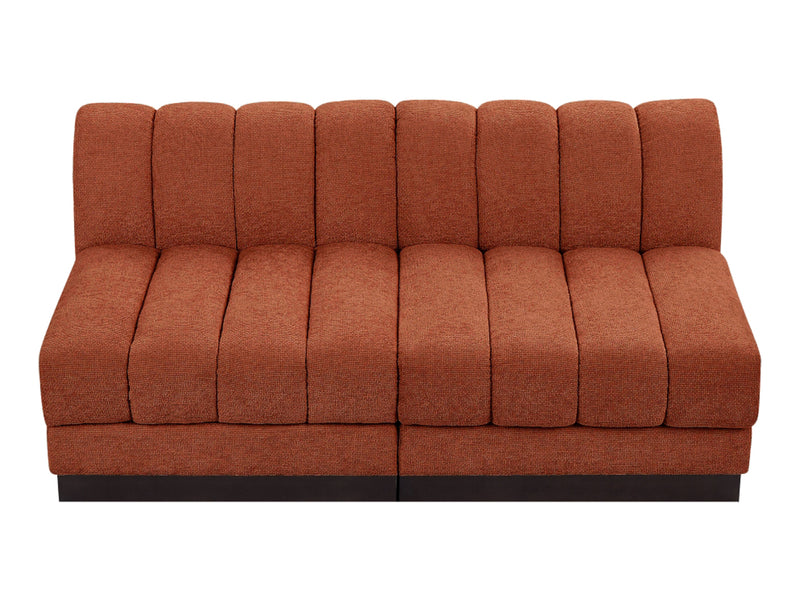 Quinn 64" Wide Chenille Fabric Modular Loveseat