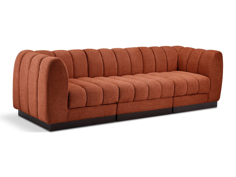Quinn 101" Wide Chenille Fabric Modular Sofa