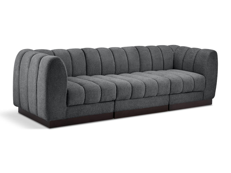 Quinn 101" Wide Chenille Fabric Modular Sofa