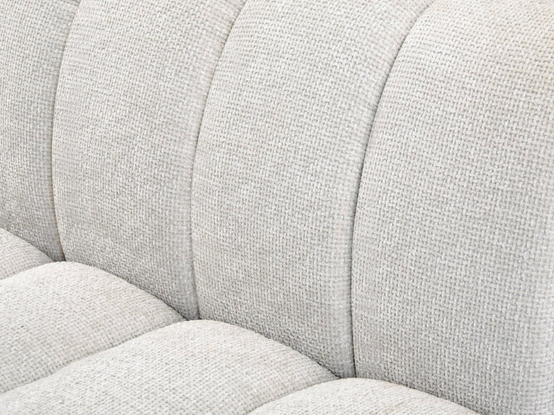 Quinn 128" Wide Chenille Fabric Modular Sofa