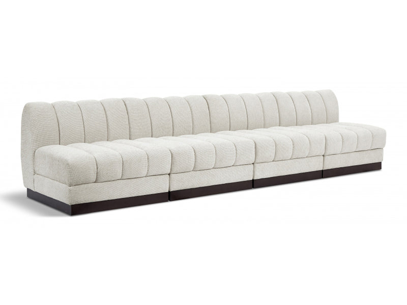Quinn 128" Wide Chenille Fabric Modular Sofa