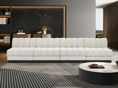 Quinn 128" Wide Chenille Fabric Modular Sofa