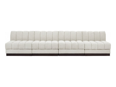 Quinn 128" Wide Chenille Fabric Modular Sofa