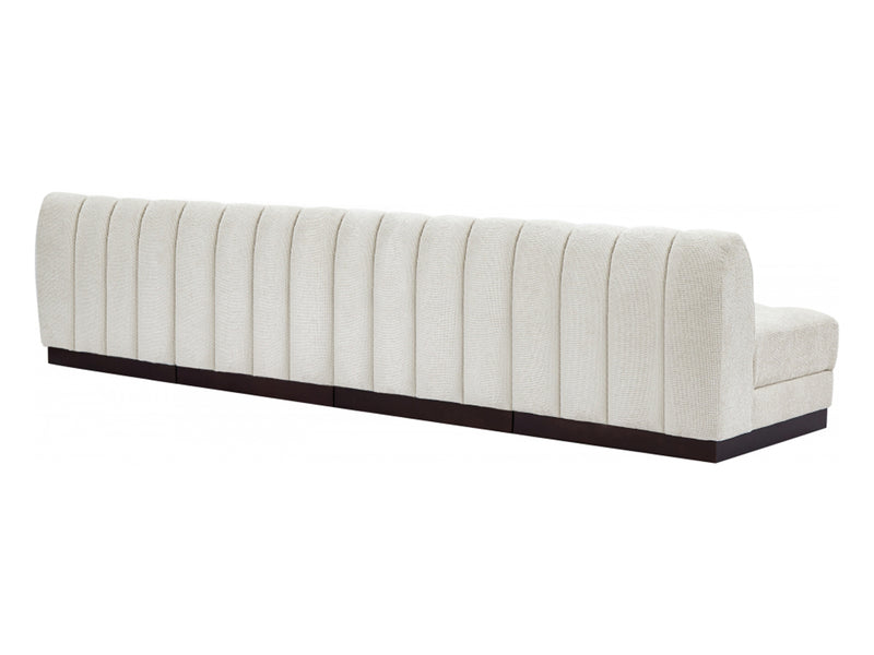 Quinn 128" Wide Chenille Fabric Modular Sofa