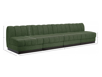 Quinn 128" Wide Chenille Fabric Modular Sofa