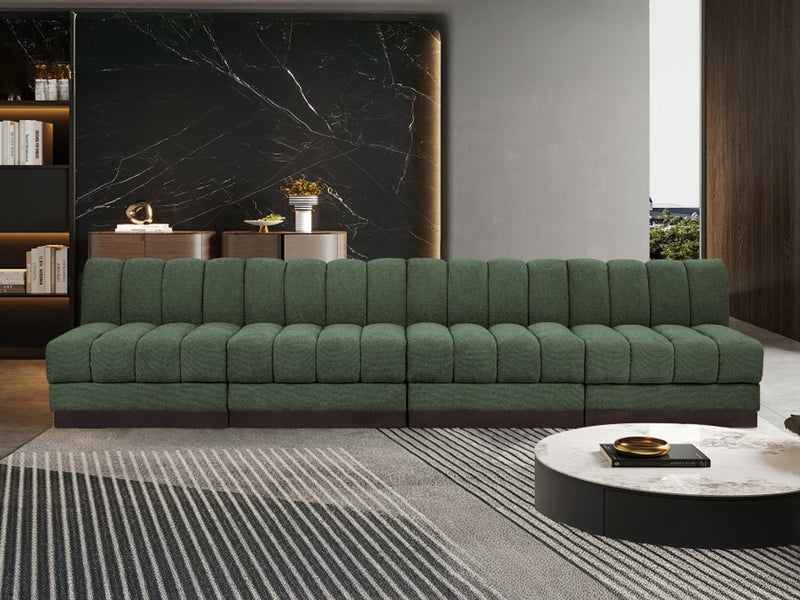 Quinn 128" Wide Chenille Fabric Modular Sofa