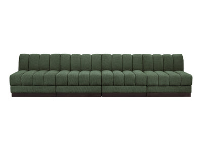 Quinn 128" Wide Chenille Fabric Modular Sofa