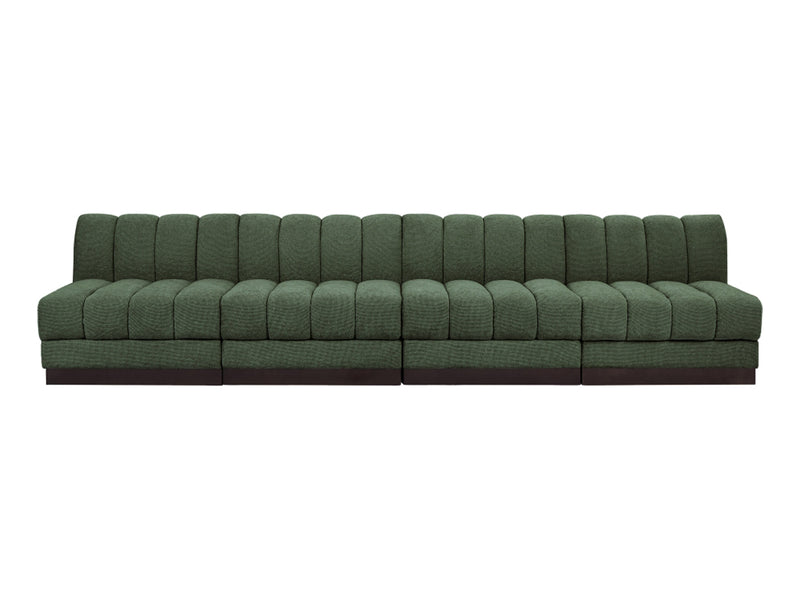 Quinn 128" Wide Chenille Fabric Modular Sofa