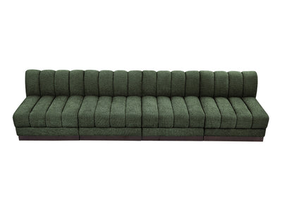 Quinn 128" Wide Chenille Fabric Modular Sofa