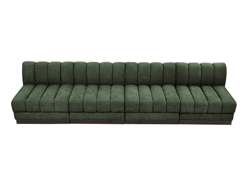 Quinn 128" Wide Chenille Fabric Modular Sofa