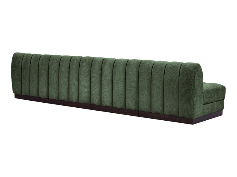 Quinn 128" Wide Chenille Fabric Modular Sofa