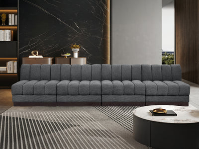 Quinn 128" Wide Chenille Fabric Modular Sofa