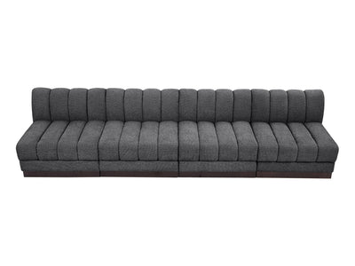 Quinn 128" Wide Chenille Fabric Modular Sofa
