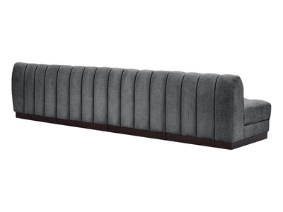 Quinn 128" Wide Chenille Fabric Modular Sofa