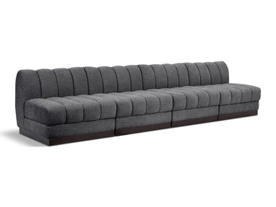 Quinn 128" Wide Chenille Fabric Modular Sofa