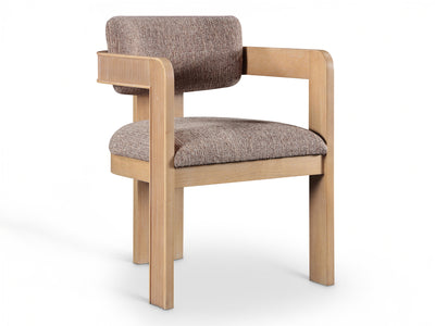 Sacha 22.5" Wide Natural Frame Linen Dining Chair (Set of 2)