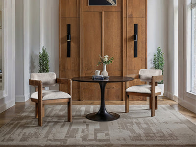 Sacha 22.5" Wide Walnut Frame Linen Dining Chair (Set of 2)