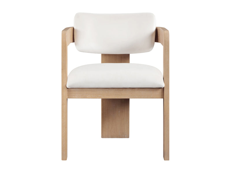 Sacha 22.5" Wide Natural Frame Velvet Dining Chair (Set of 2)