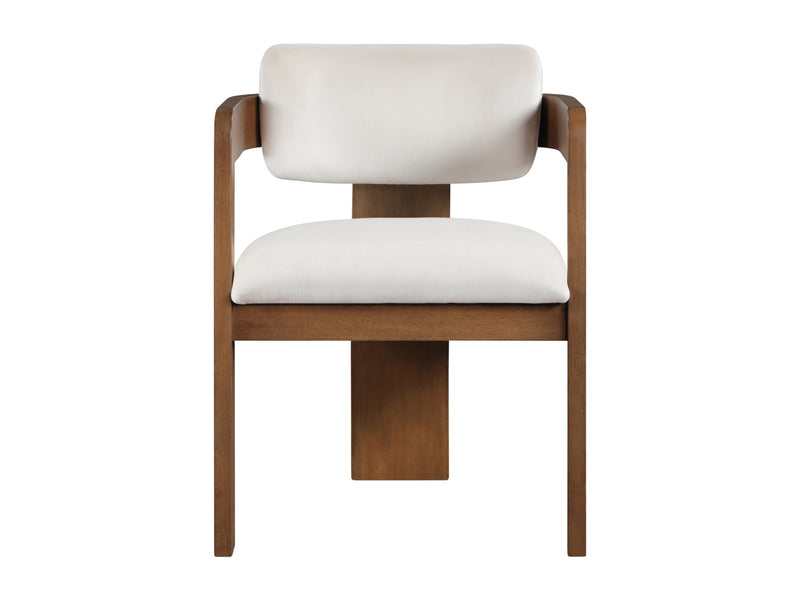 Sacha 22.5" Wide Walnut Frame Velvet Dining Chair (Set of 2)