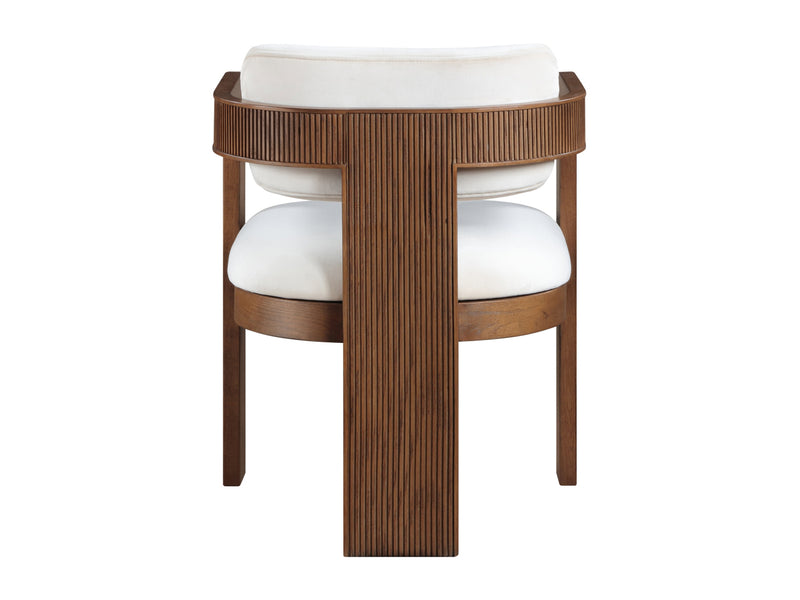 Sacha 22.5" Wide Walnut Frame Velvet Dining Chair (Set of 2)