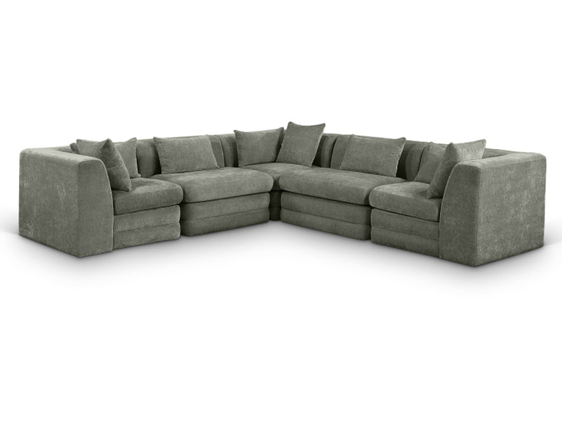 Stellar 114" / 114"  Wide Chenille Fabric Upholstered  Modular Sectional