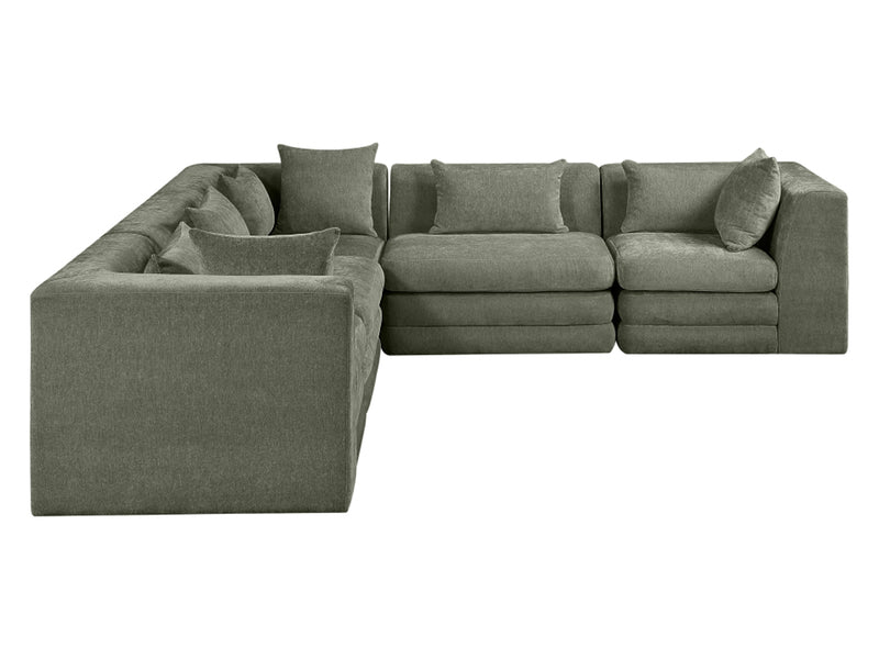Stellar 114" / 114"  Wide Chenille Fabric Upholstered  Modular Sectional