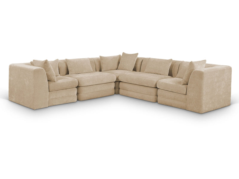 Stellar 114" / 114"  Wide Chenille Fabric Upholstered  Modular Sectional