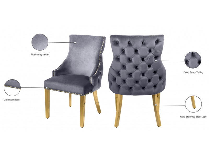 Tuft 24" Wide Velvet Dining Chair (Set of 2)