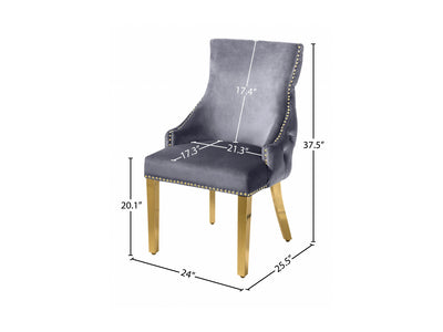 Tuft 24" Wide Velvet Dining Chair (Set of 2)