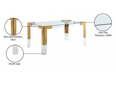 Casper 60" Wide Glass Dining Table