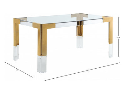 Casper 60" Wide Glass Dining Table