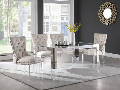 Casper 60" Wide Glass Dining Table