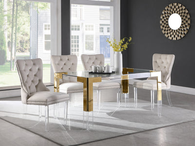 Casper 60" Wide Glass Dining Table