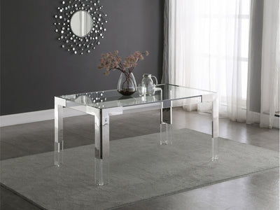 Casper 60" Wide Glass Dining Table
