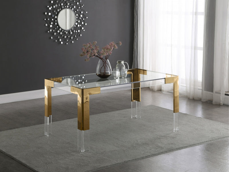 Casper 60" Wide Glass Dining Table