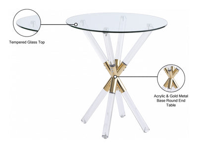 Mercury 24" Tall Round Side Table