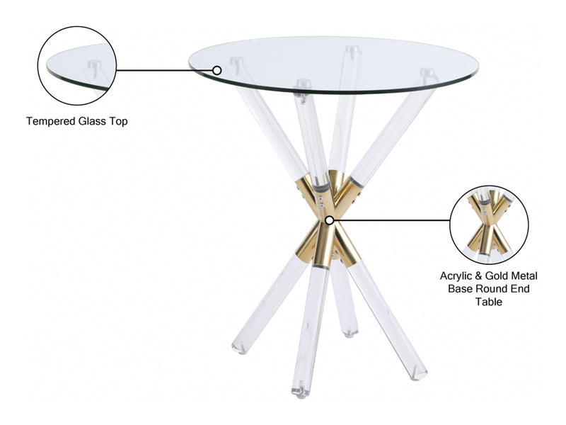 Mercury 24" Tall Round Side Table