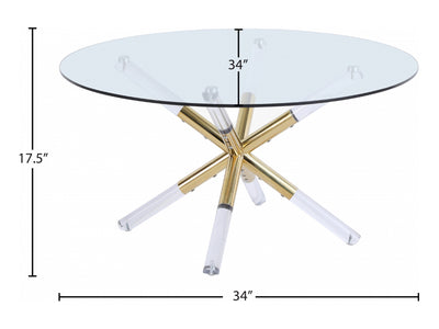 Mercury 34" Wide Round Coffee Table
