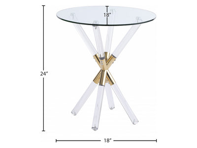 Mercury 24" Tall Round Side Table