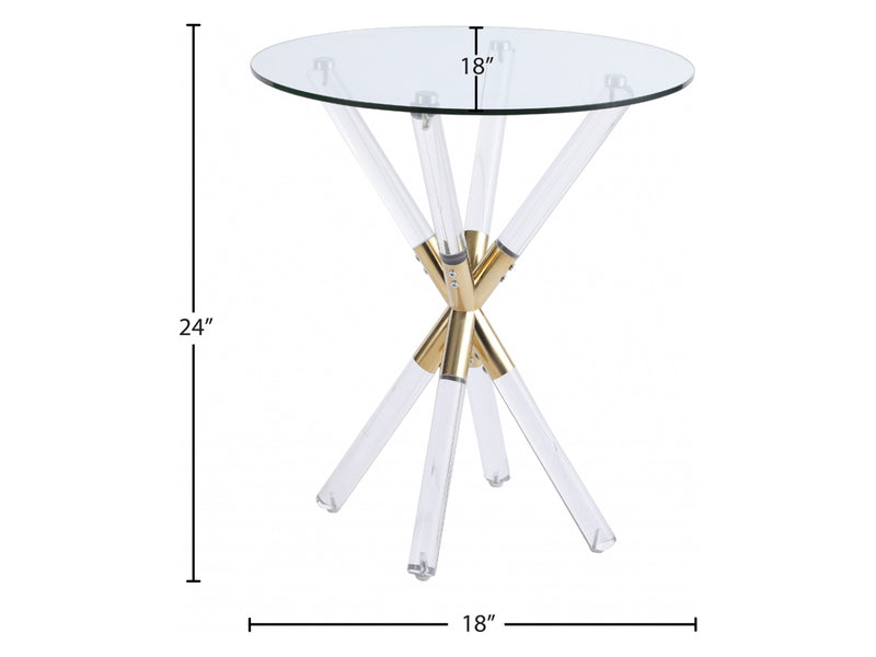 Mercury 24" Tall Round Side Table