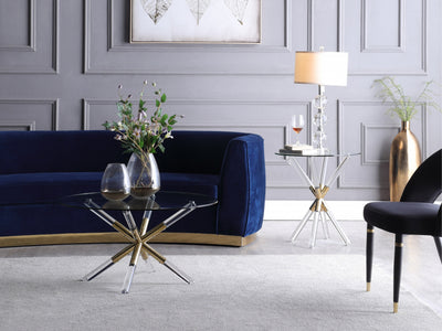 Mercury 34" Wide Round Coffee Table