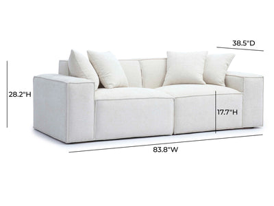 Mindy 83.8" Wide Modular Loveseat