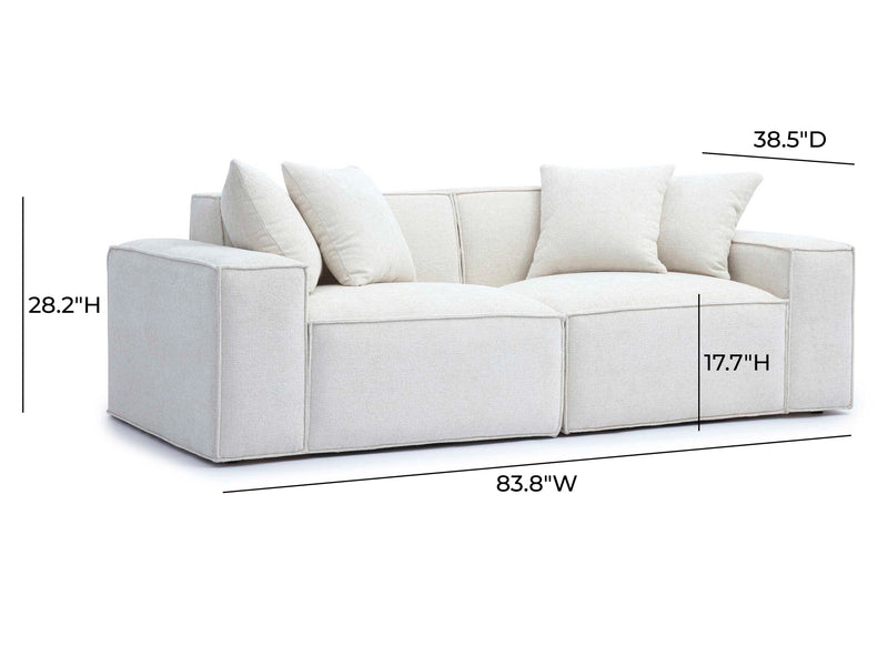 Mindy 83.8" Wide Modular Loveseat