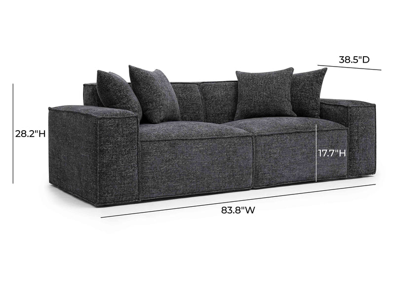 Mindy 83.8" Wide Modular Loveseat