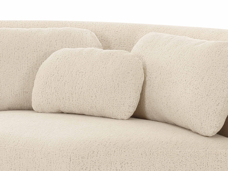 Misty 92.7" / 92.7" Wide Boucle Fabric L Sectional