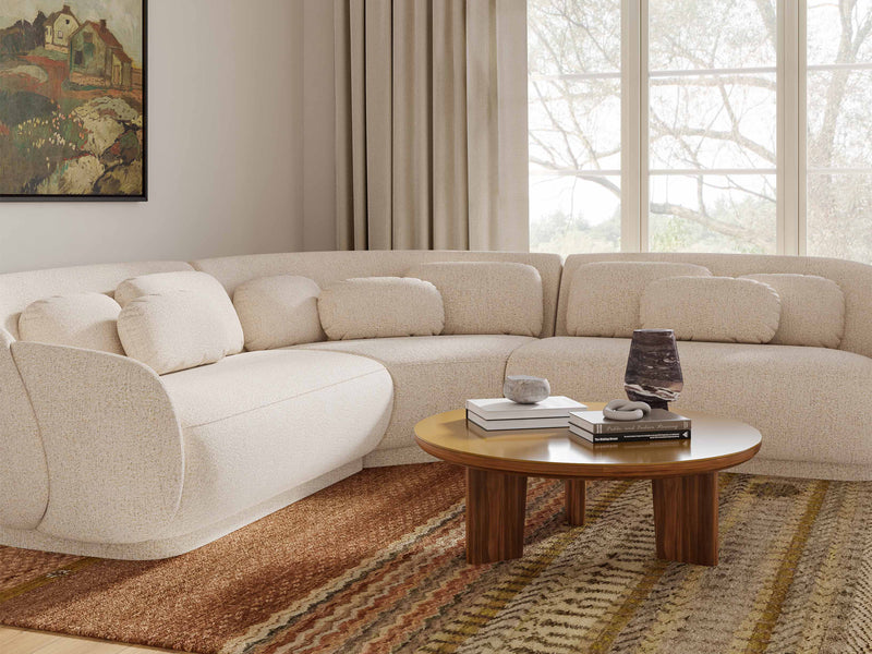 Misty 92.7" / 92.7" Wide Boucle Fabric L Sectional