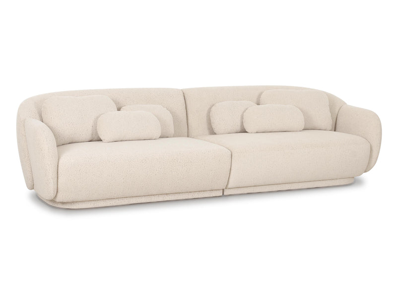 Misty 114.8" Wide Boucle Fabric Modular Sofa