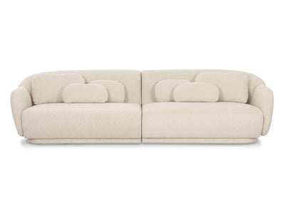 Misty 114.8" Wide Boucle Fabric Modular Sofa